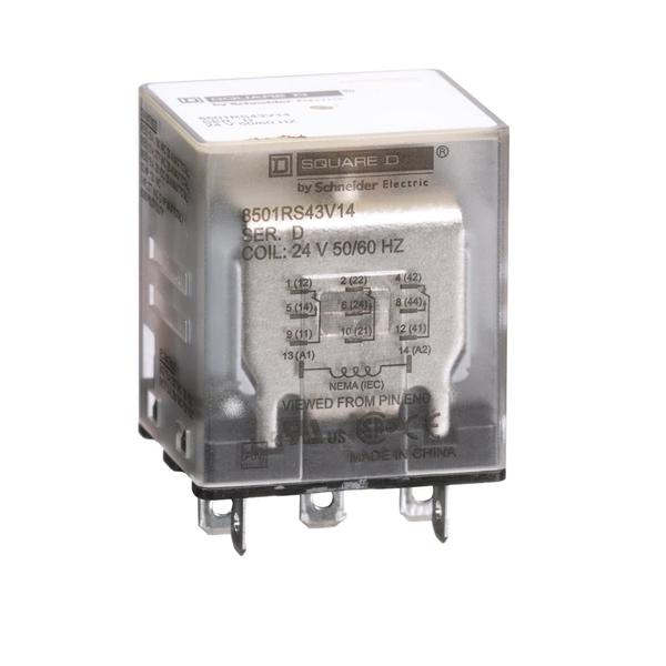 Square D Relay, 250VAC Coil Volts, 3PDT 8501RS43V14