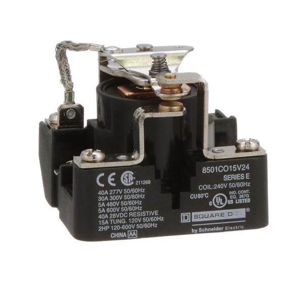 Square D Relay, 600VAC Coil Volts, 1 NO/1 NC; SPDT 8501CO15V24