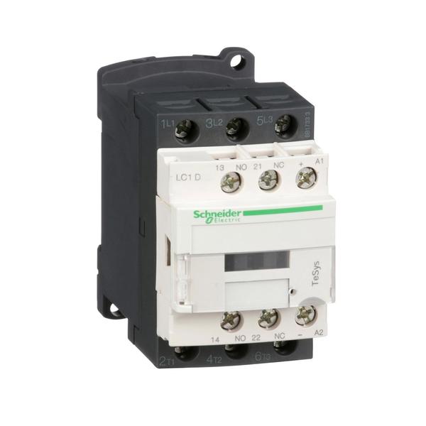 Schneider Electric IEC Magnetic Contactor, 3 Poles, 125 V DC, 9 A LC1D09GD