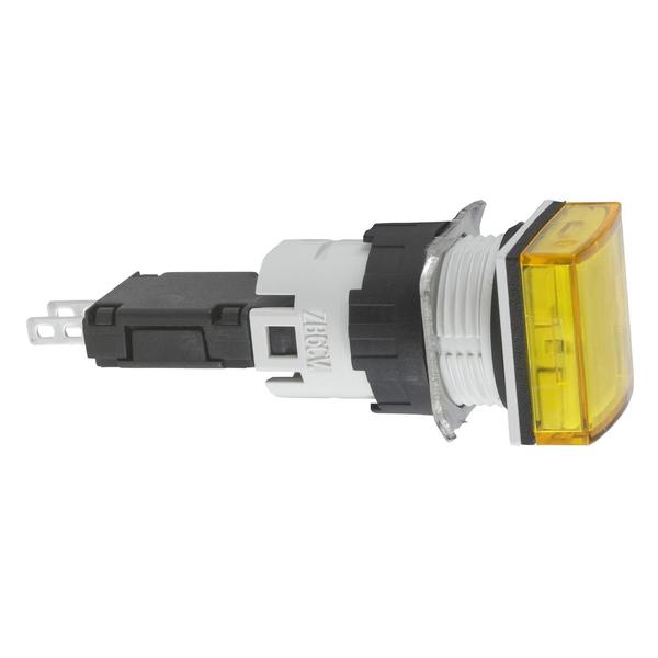 Schneider Electric Complete pilot light, Harmony XB6, square yellow, plastic, 16mm, integral LED, 12...24V XB6CV5BB