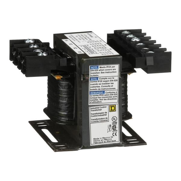 Square D Control Transformer, 50 VA, Not Rated, 55 °C 9070T50D50