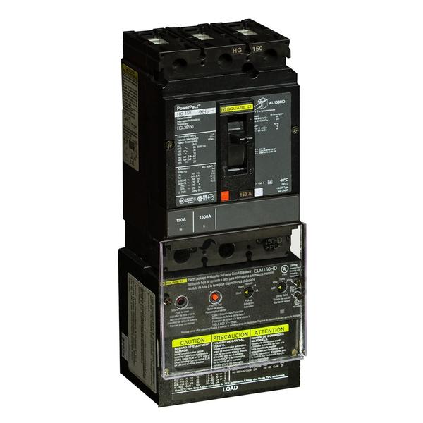 Square D Circuit breaker accessory, PowerPacT J, earth leakage module, 150 to 250A ELM250JD