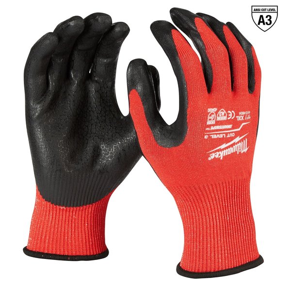 Milwaukee Tool Cut 3 Dipped Gloves - XXL 48-22-8934