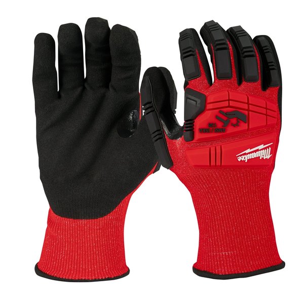 Milwaukee Tool Impact Cut Level 3 Nitrile Dipped Gloves - Small 48-22-8970