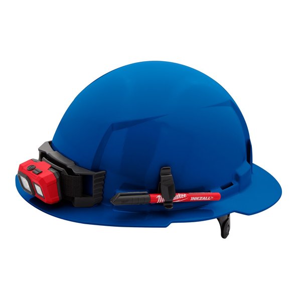 Milwaukee Tool Full Brim Blue Full Brim Hard Hat w/6pt Ratcheting  Suspension Type 1, Class E, Type 1, Class E 48-73-1125 Zoro