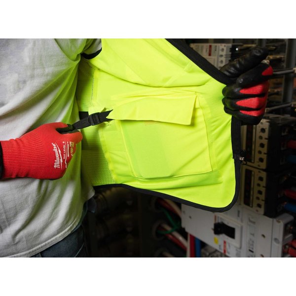 Milwaukee Tool Class High Visibility Yellow Performance Safety Vest S/M  (CSA) 48-73-5081 Zoro