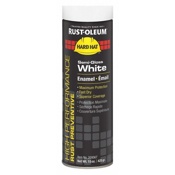 Rust-Oleum Rust Preventative Spray Paint, White, Semi-Gloss, 15 oz 209567