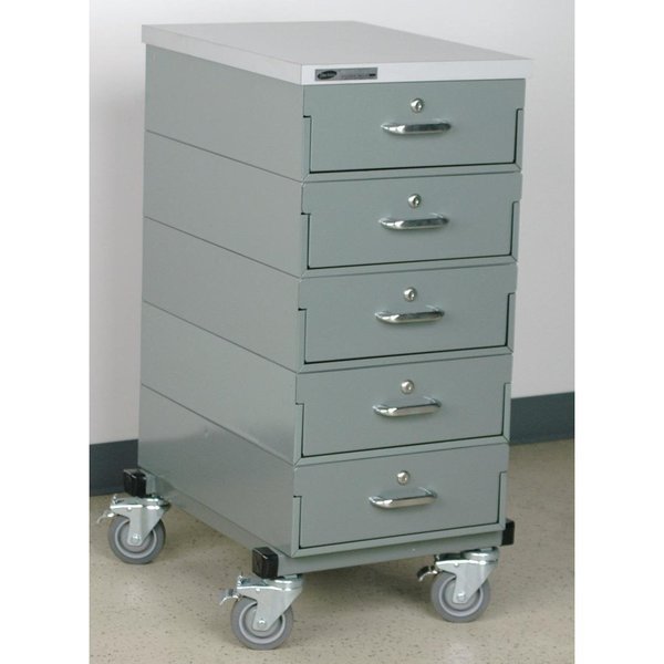 Stackbin Mobile Drawer Unit, Wide 4-1P1624-5R