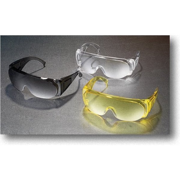 Mutual Industries Safety Glasses, Wraparound Amber 50027