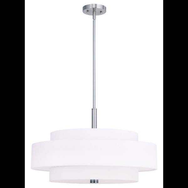 Livex Lighting Meridian 5 Light Brushed Nickel Pendant 50875-91