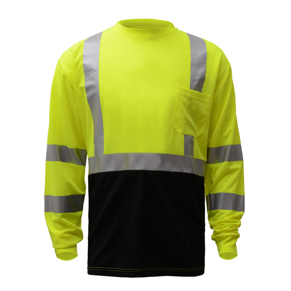 Gss Safety Class 3 Long Sleeve T-Shirt w/Black 5113-TALL XL