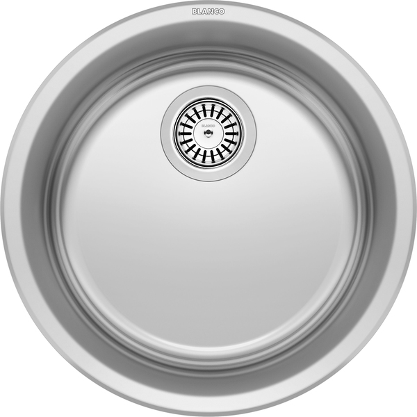 Blanco Rondo Silgranit Dual Mount Round Bar Sink - Stainless Steel 513652