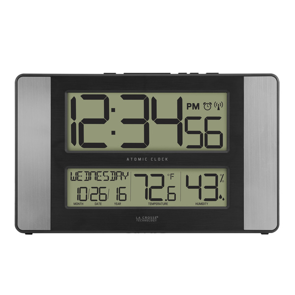 La Crosse Technology Atomic Dgtl Wall Clock, Indoor Temp 513-1417H-AL-INT