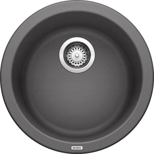 Blanco Rondo Silgranit Dual Mount Round Bar Sink - Cinder 518911