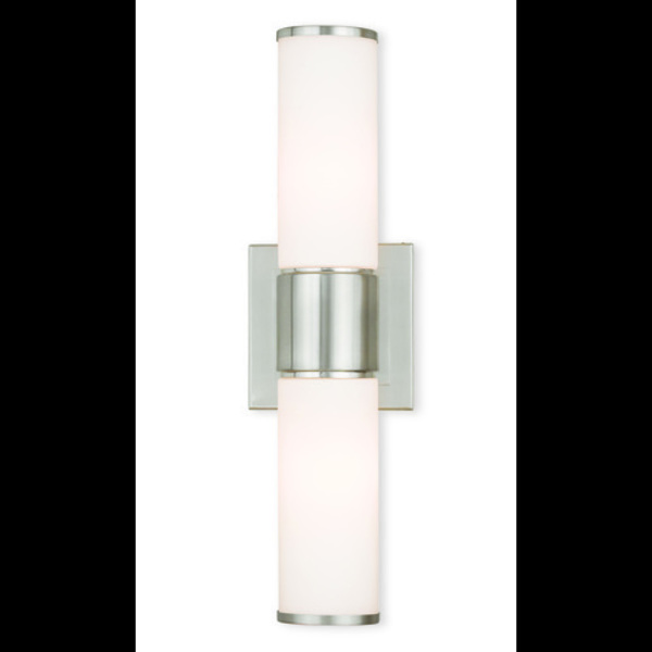 Livex Lighting Weston 2 Light Brushed Nickel ADA Wall Sconce/ Bath Vanity 52122-91