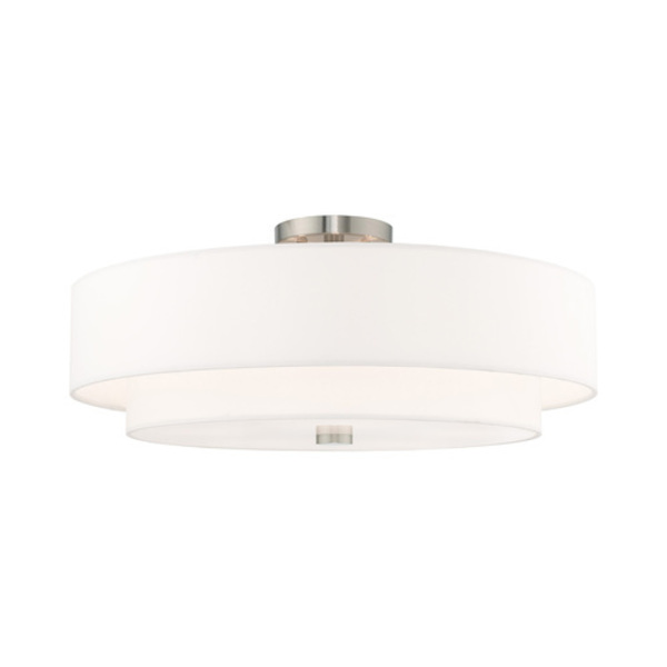 Livex Lighting Meridian 5 Light Brushed Nickel Ceiling 52140-91