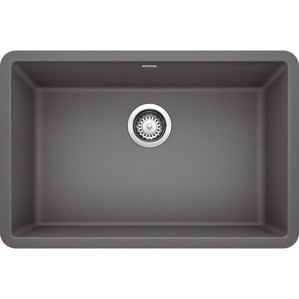 Blanco Precis Silgranit 27" Single Bowl Undermount Kitchen Sink - Cinder 522427