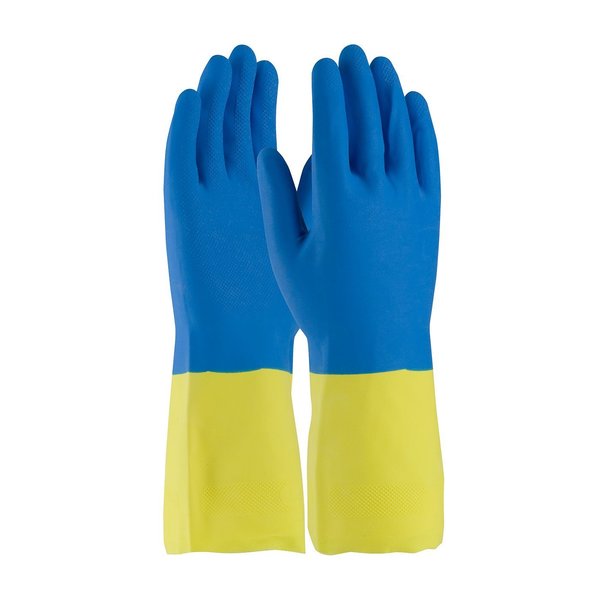 Pip 12-3/5" Chemical Resistant Gloves, Natural Rubber Latex/Neoprene, L, 12PK 52-3672/L
