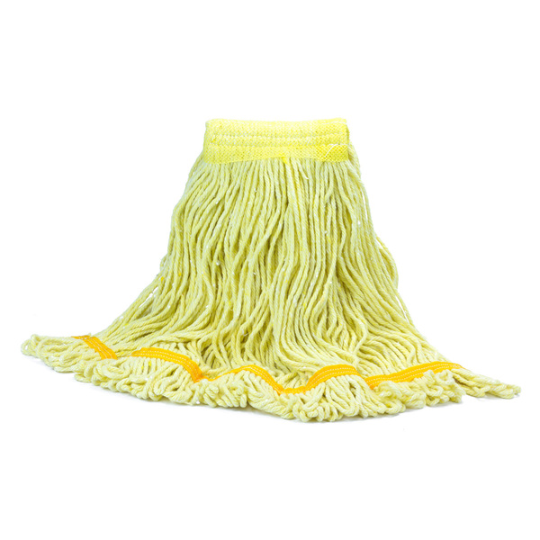 Malish Looped-End Wet Mop, Yellow, PK12 53424