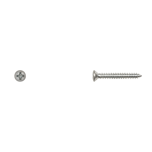 Disco Sheet Metal Screw, #6 x 1 in, Zinc Plated Oval Head Phillips Drive 535PK