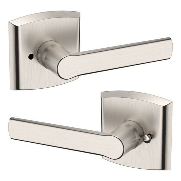 Baldwin Estate Privacy Door Levers Lifetime Satin Nickel 5485V.056.PRIV