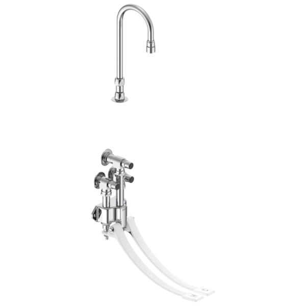 Delta Double Foot Pedal Surgeon Scrub Up Specialty Faucet, Chrome 54T5332A