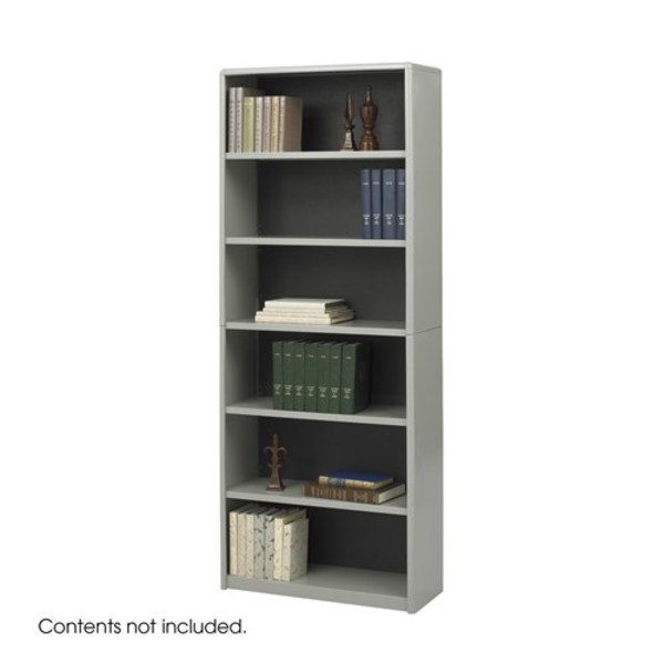 Safco ValueMate Economy Bookcase, 6-Shelf, Gray 7174GR