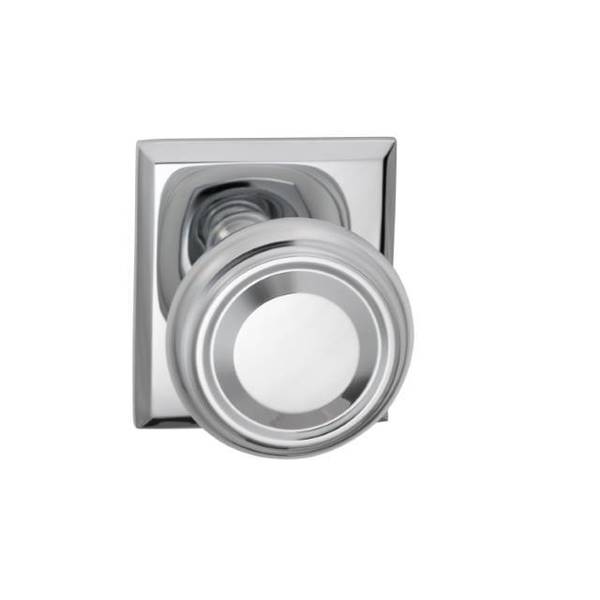 Omnia Pass 565 Knob Rectangular Rose, 234BS Full Lip Strike Bright Chrome 565RT/234F.PA26