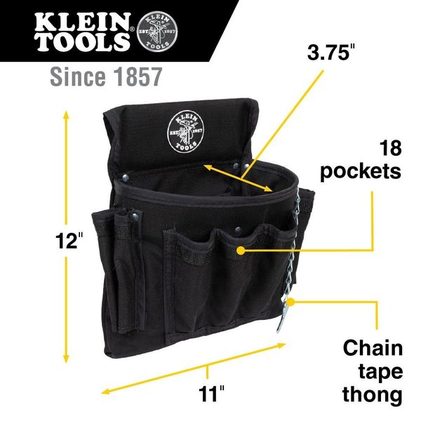 Klein Tools 27-Pocket Electrician's Tool Belt Fits Size 30-40In