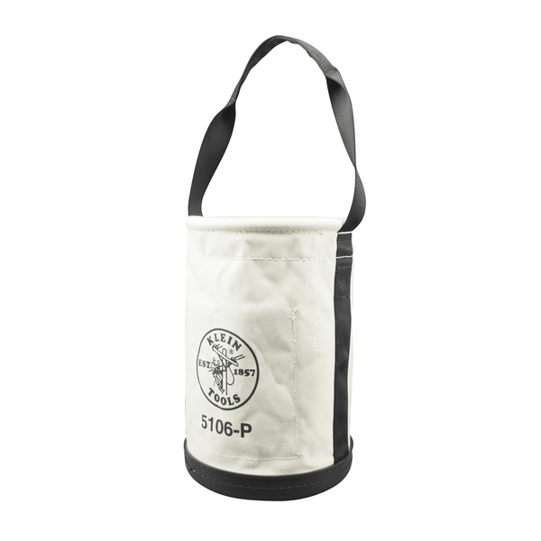 Klein Tools Bucket Bag, Natural, Canvas, 2 Pockets 5106P