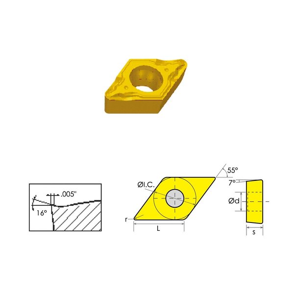 Hhip DCMT 21.52-EM  Coated Carbide Insert 6004-1022