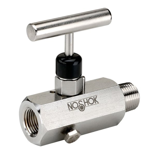 Noshok Needle valve, 1/4" NPT MxF, Carbo 602-MFC