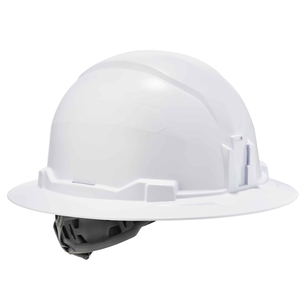 Ergodyne White Class E Hard Hat Full Brim with Ra 8971