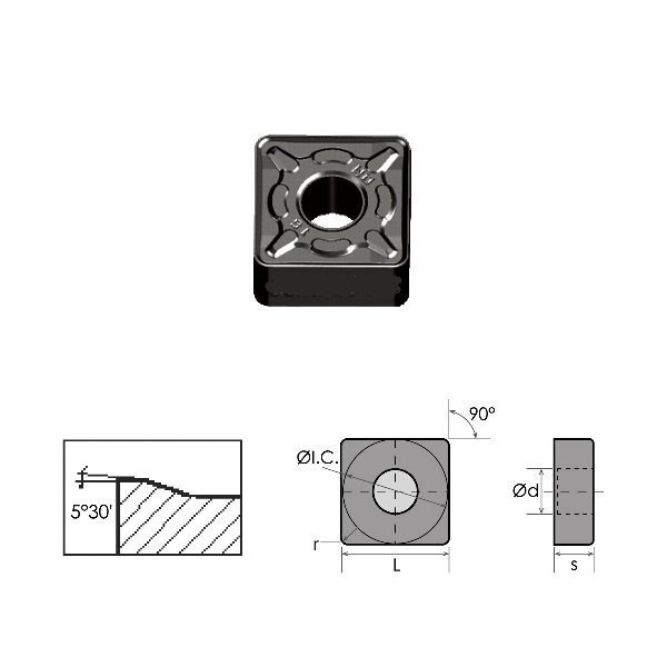 Hhip SNMG-543-DM Black Diamond Coated Carbide Insert 6035-0543