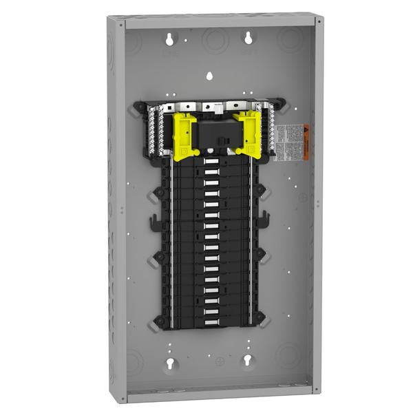 Square D Load Center, QO, 32 Spaces, 100A, 120/240V AC, Convertible Main Circuit Breaker, 1 Phase QO132M100P