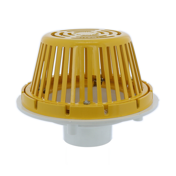 Portals Plus PVC Roof Drain With Aluminum Dome, Fits 3" PVC Pipe 61041