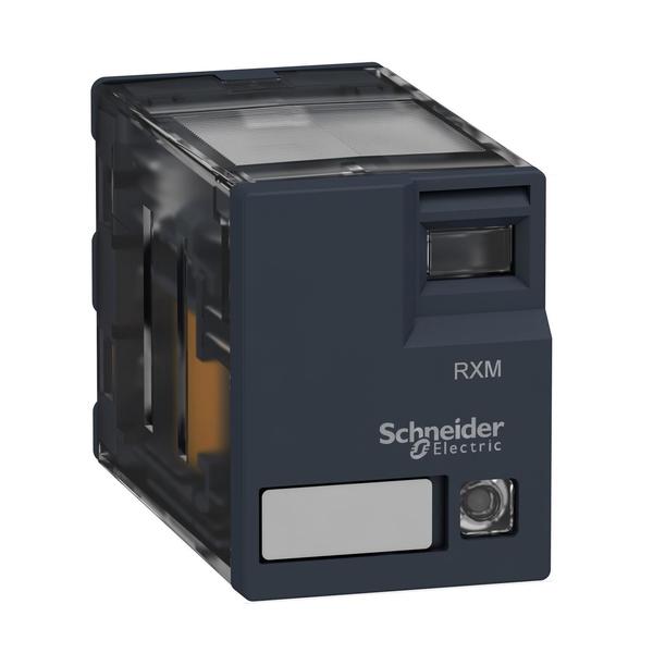 Schneider Electric Plug-In Relay, 250V, 6A, Rxm + Led, 120V AC Coil Volts, 4 C/O RXM4AB3F7