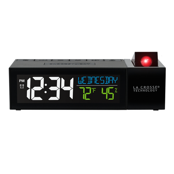 La Crosse Technology Pop-Up Bar Projectn Alarm Clock, USB Port 616-1950-INT