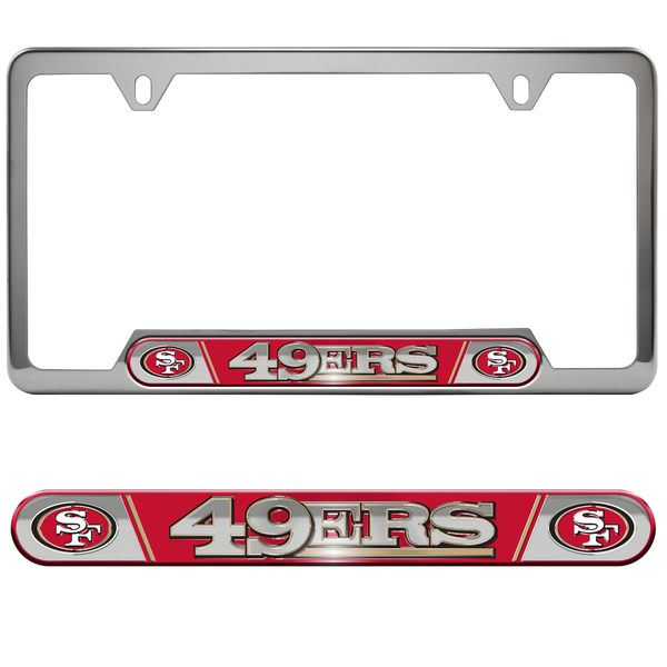 Fanmats NFL San Francisco 49ers Embossed License Plate Frame 61966
