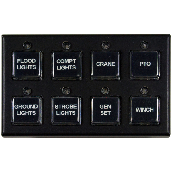 Buyers Products 8 Function Switch Panel (Five On/Off, Three Momentary or On/Off) 6391308