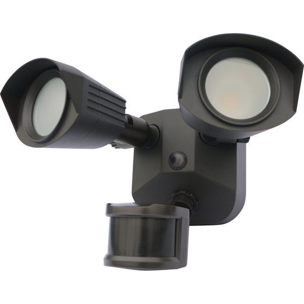 Nuvo Lighting LED Security-Light - Dual Head - Bronze Finish - 4000K - Motion Sensor 65/219