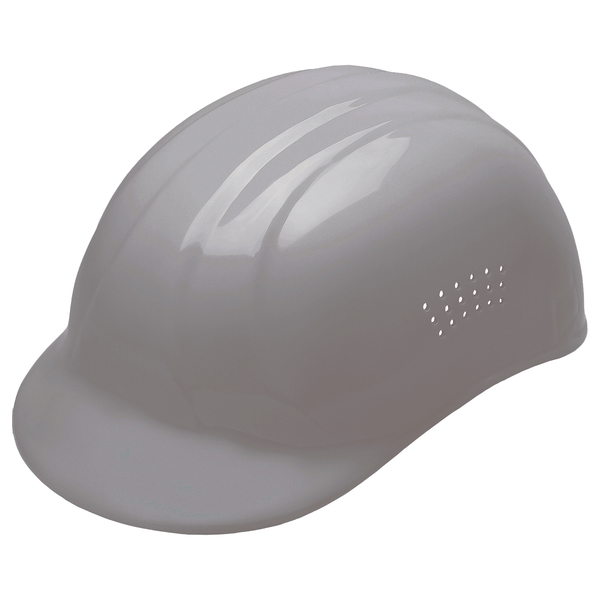 Erb Safety Bump Cap, Front Brim, Polyethylene, Pinlock Suspension, Gray, Fits Hat Size 6-1/2 to 7-3/4 67