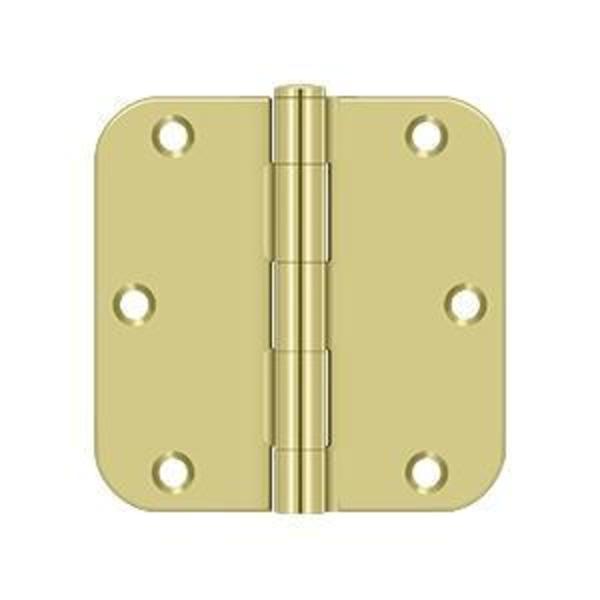 Deltana Bright Brass Radius Hinge S35R53