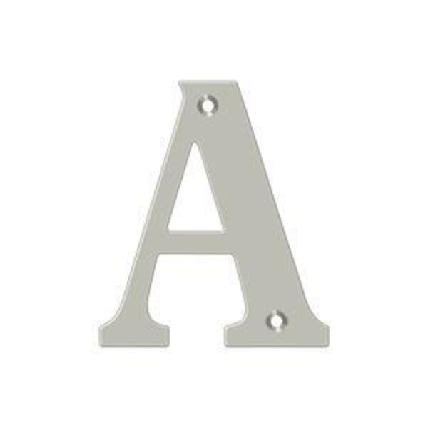 Deltana Residential Letter A Satin Nickel 4" RL4A-15