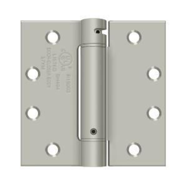 Deltana Satin Nickel Spring Hinge, Holes per Leaf: 4 DSH45U15