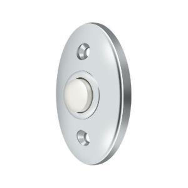 Deltana Bell Button, Standard Bright Chrome BBC20U26