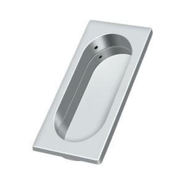 Deltana Flush Pull, Large, 4" X 1-5/8" X 3/8" Bright Chrome FP4134U26