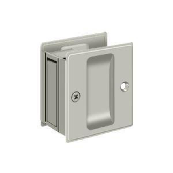 Deltana Pocket Lock, 2-1/2" X 2-3/4" Passage Satin Nickel SDP25U15