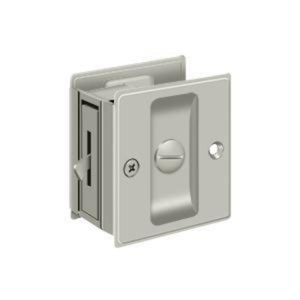 Deltana Pocket Lock, 2-1/2" X 2-3/4" Privacy Satin Nickel SDL25U15