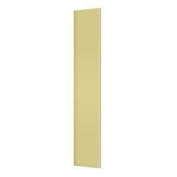 Deltana Push Plate 3-1/2" X 20" Bright Brass PP3520U3